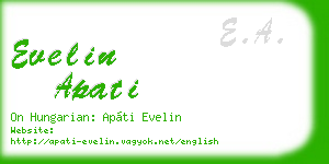 evelin apati business card